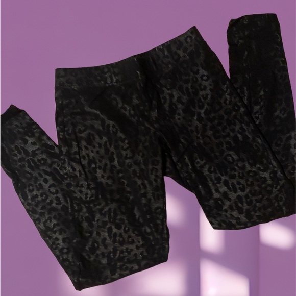 Express Leopard Print Sheen Leggings - Picture 3 of 7